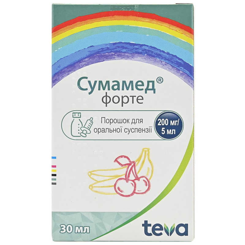 Сумамед форте пор.д / орал.сусп.200мг / 5мл 30мл